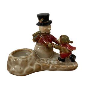 Yankee Candle Votive Tea Light Holder Skating Girl Snowmen Ronnie Walter Holiday
